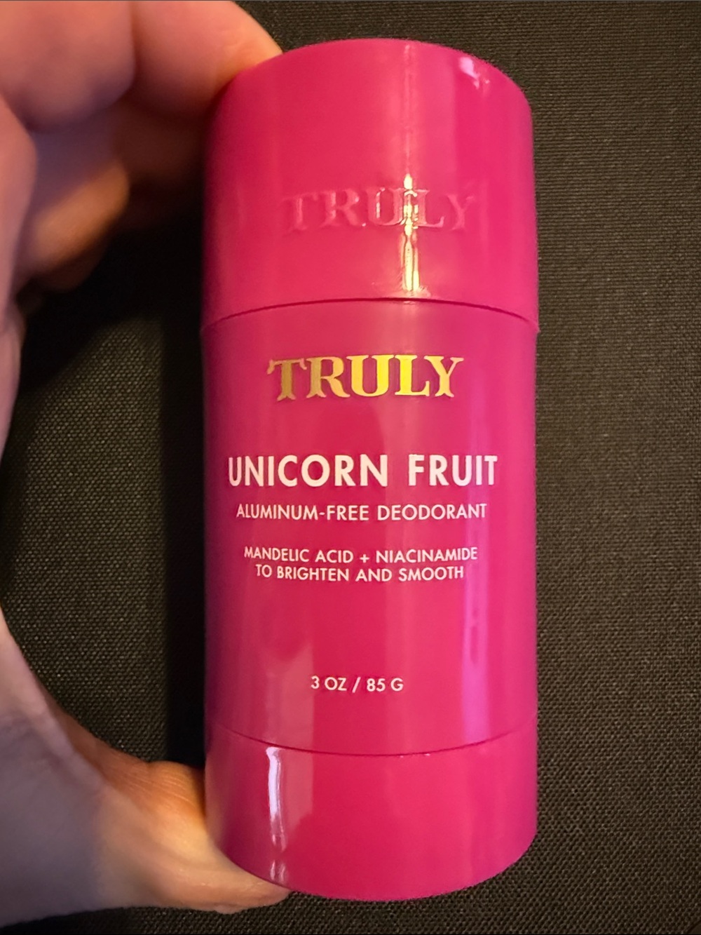 TRULY Unicorn Fruit Deodorant - Hot Pink with Gold Logo